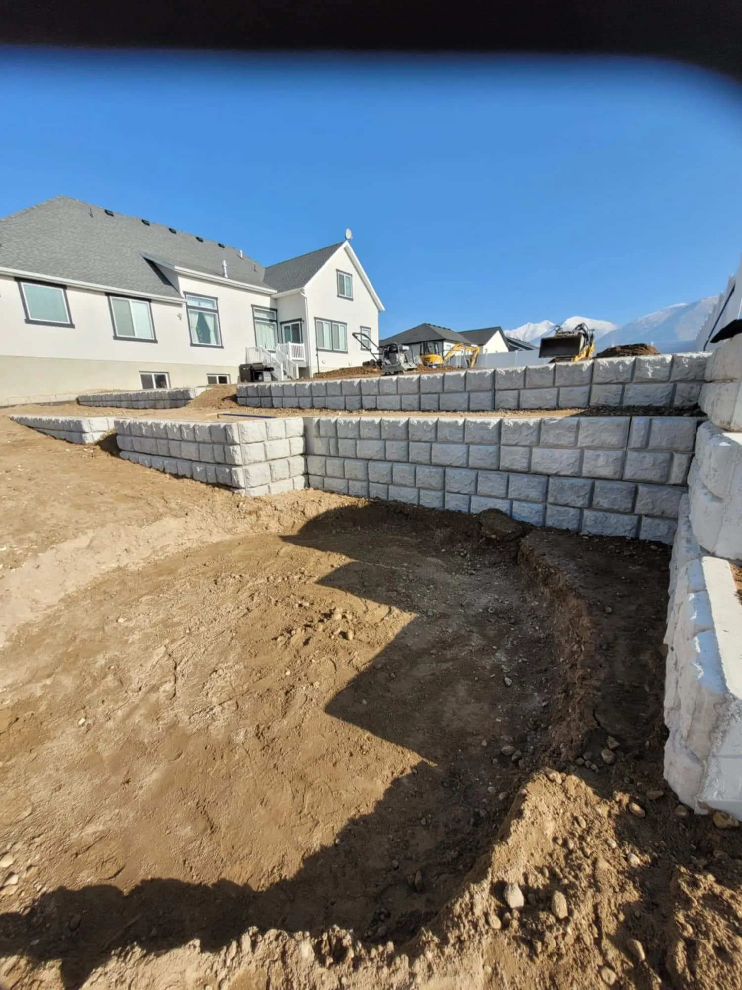 Custom Concrete Block Retaining Wall